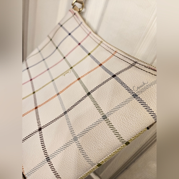 Coach peyton tattersall white gold multicolor crossbody purse shoulderbag - Picture 7 of 13